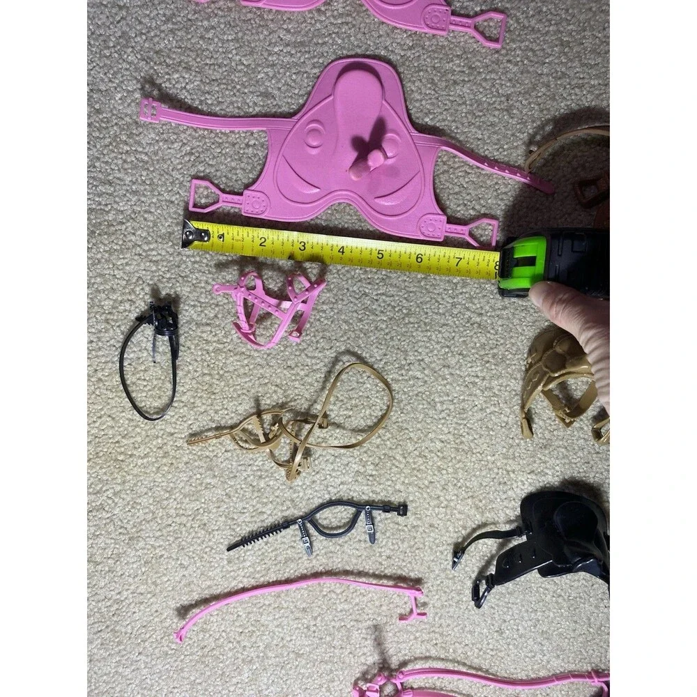 Lot Vintage Toy Horse Tack - Mixed Brands Saddles, Bridles, Reins & Bits